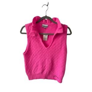 NWT Ganni cutout pointelle knit turtleneck top - Small